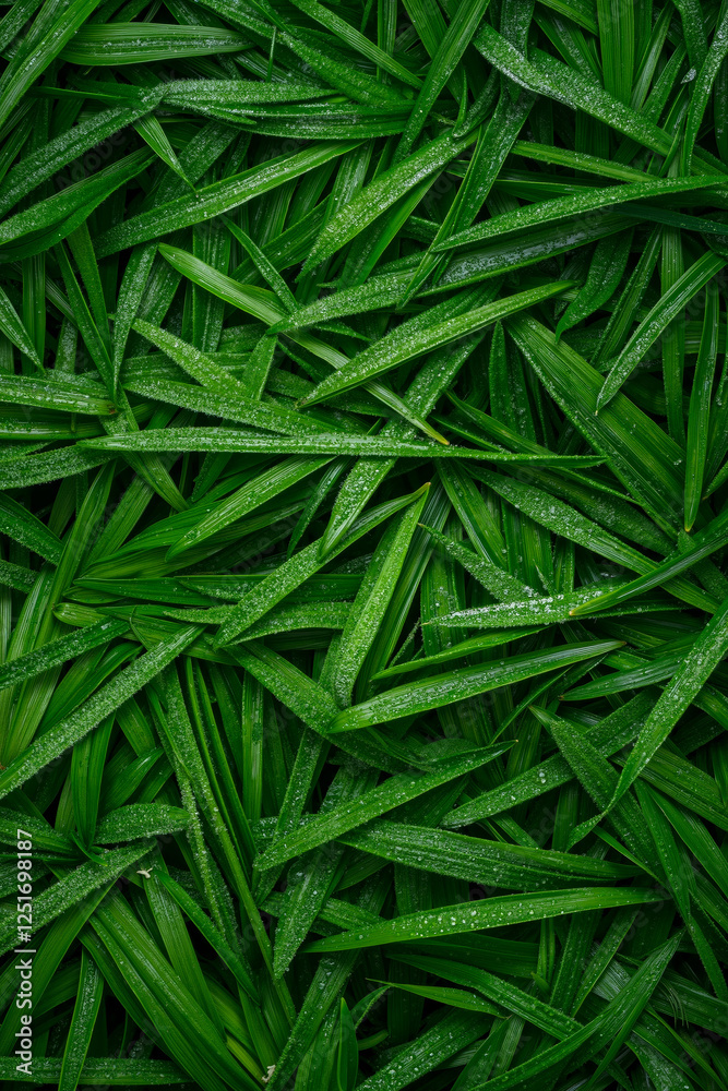 A close up of a green grass background with water droplets A close up of a green grass background with water droplets