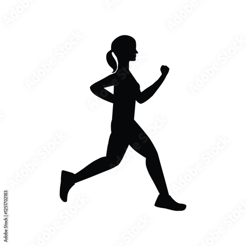 Illustration of female marathon vector