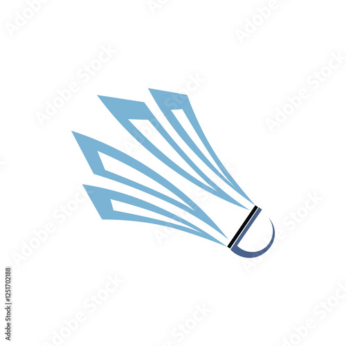 Cool and simple badminton logo vector illustration