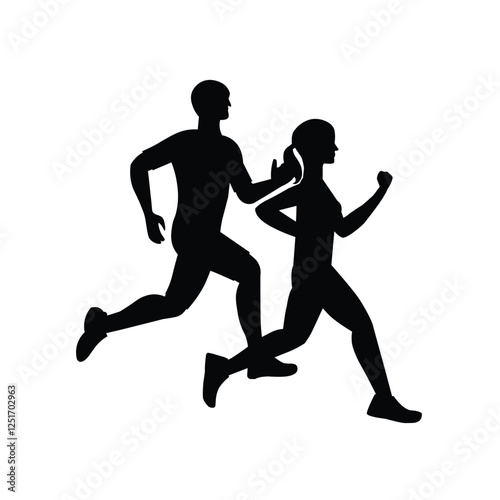 Illustration of female marathon vector