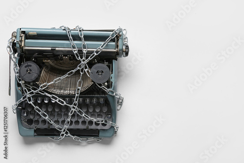 Vintage typewriter with cha...