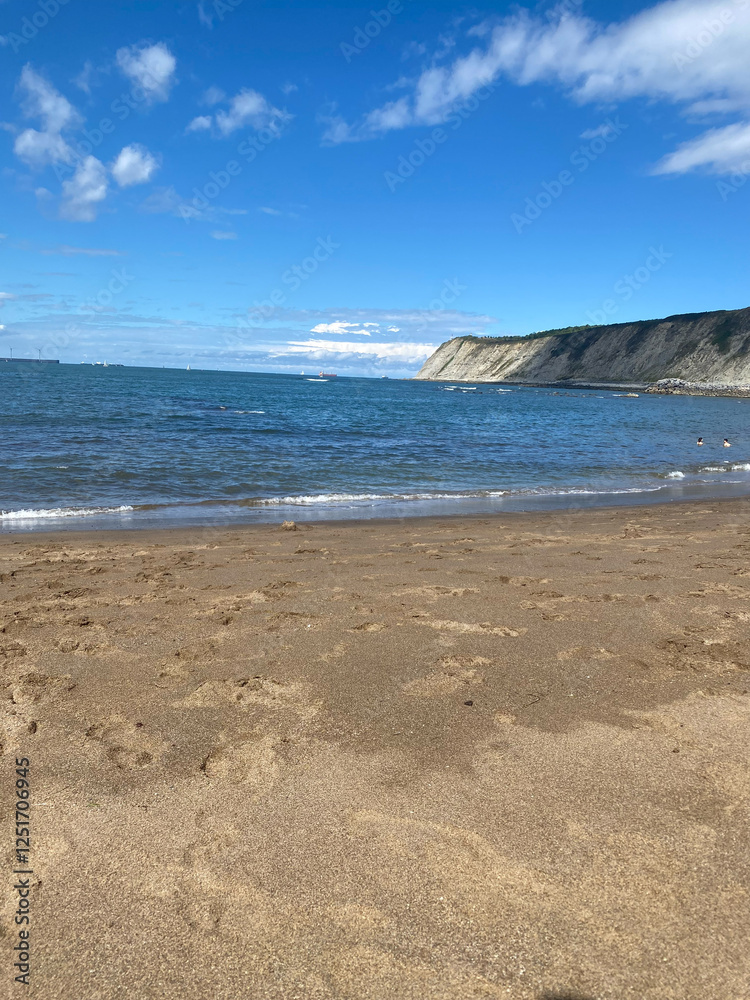 Beach Ereaga Hondartza in the Basque Country, Spain Beach Ereaga Hondartza in the Basque Country, Spain