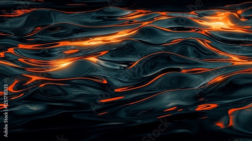 Abstract liquid lava flows, dynamic texture photo