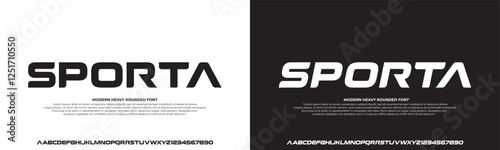 Modern Bold Font. Regular Italic Number Typography urban style alphabet fonts for fashion, sport, technology, digital, movie, logo design, vector illustration
