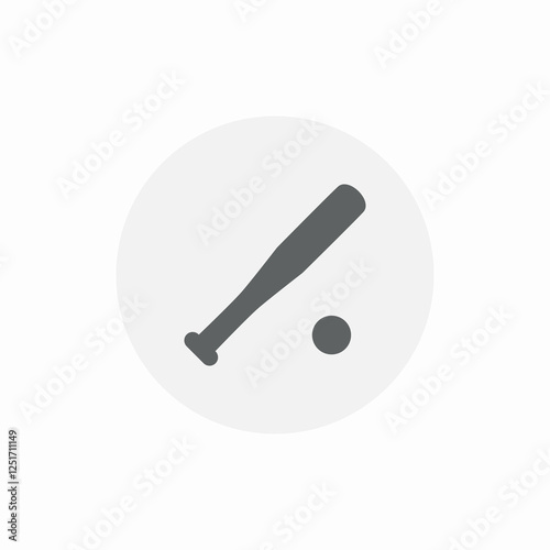 baseball bat sports icon sign vector