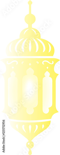 golden glowing Ramadan lantern 