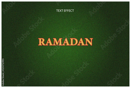 3D ramadan text effect template