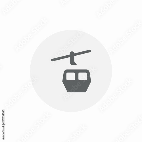 mountain cable car icon sign vector