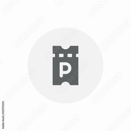 parking voucher icon sign vector