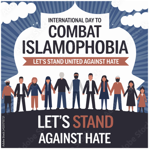 International Day to Combat Islamophobia flyer,poster,image 23.eps