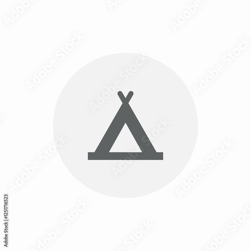 tent camping icon sign vector