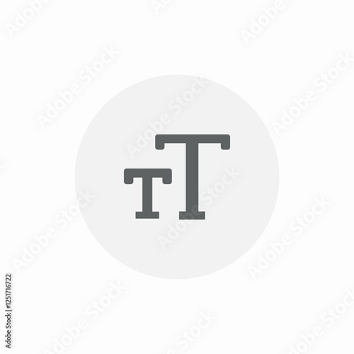 text size modify icon sign vector