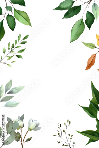 green leaves frame