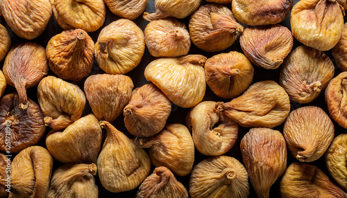 whole sun dried figs as a background
