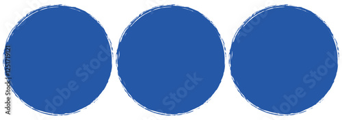  set of circle brush hand drawn on a white background. Doodle circles for design elements, messages, note labels.