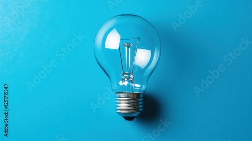 Light Bulb with Blue Background