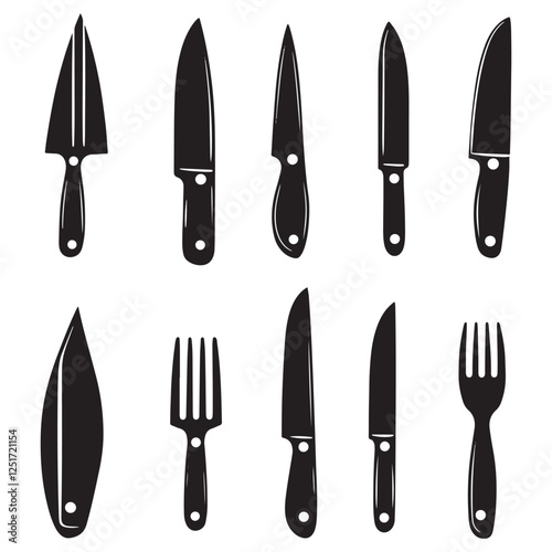 Trending Knife Vector Collection: Clean and Professional Look