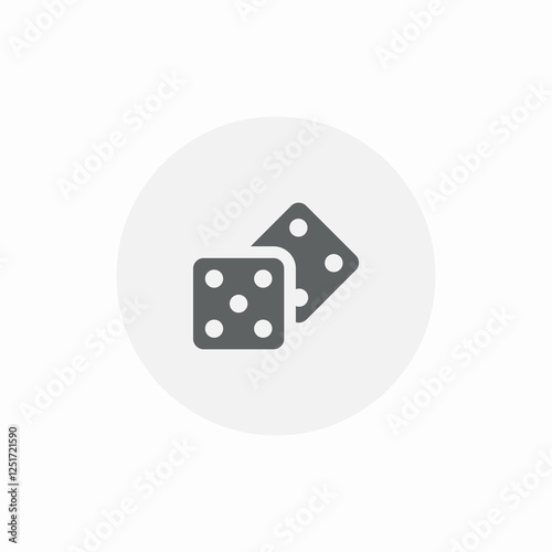 dice games playing icon sign vector