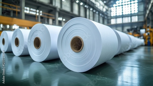 Paper rolls factory floor production industry (1) photo