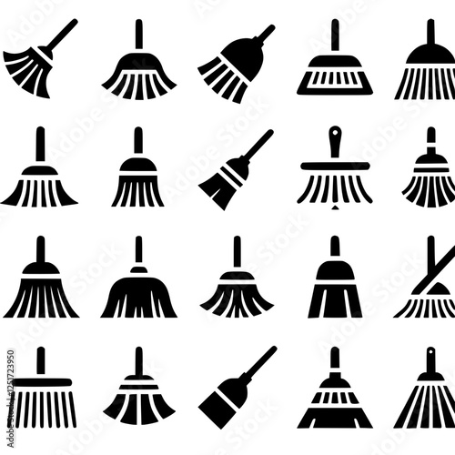 broom Icon Set