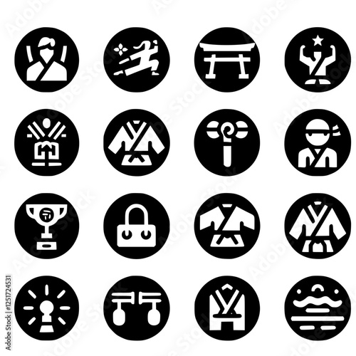 karate Icon Set