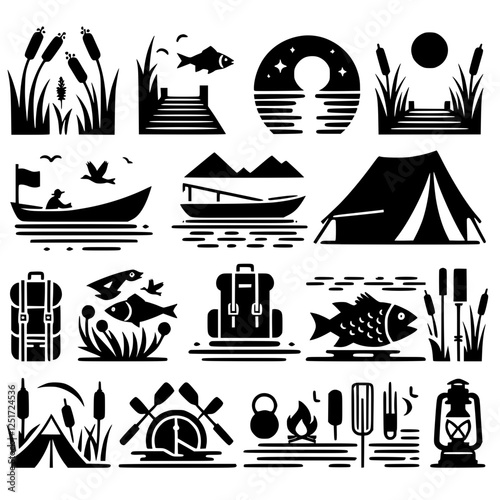 lake Icon Set