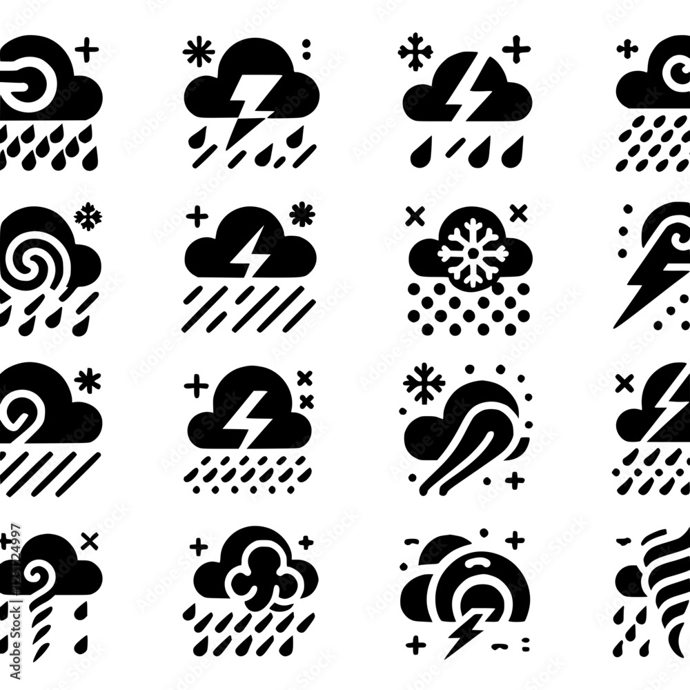 Obraz premium storm Icon Set