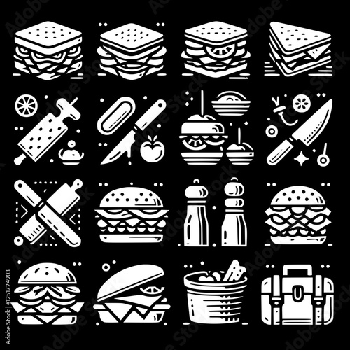 sandwich Icon Set