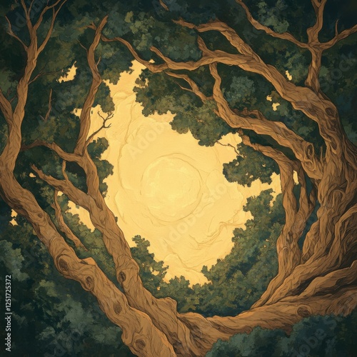 The Wheel of Time in the Heart of the Ancient Forest photo