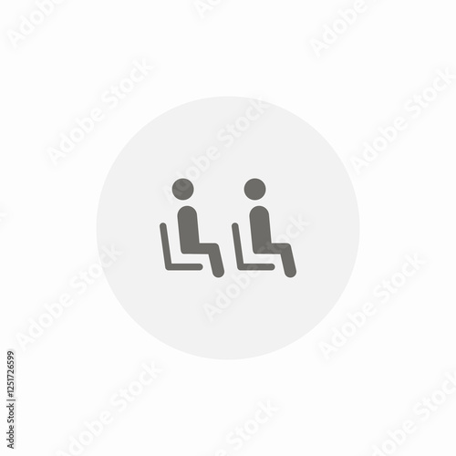 airplane seats icon sign vector