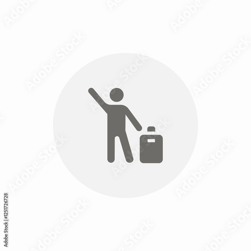 autostop trip icon sign vector