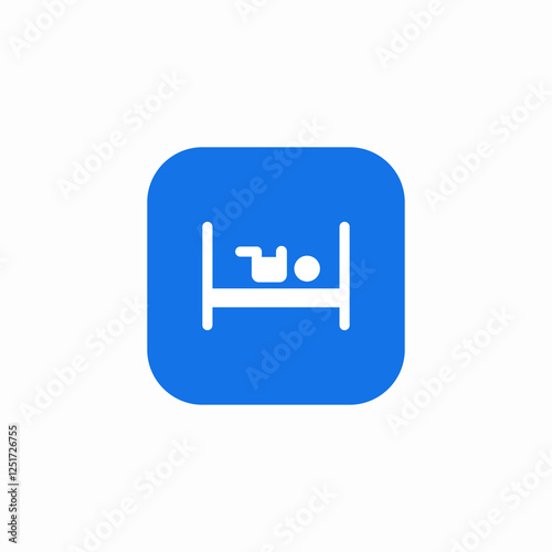 baby bed icon sign vector