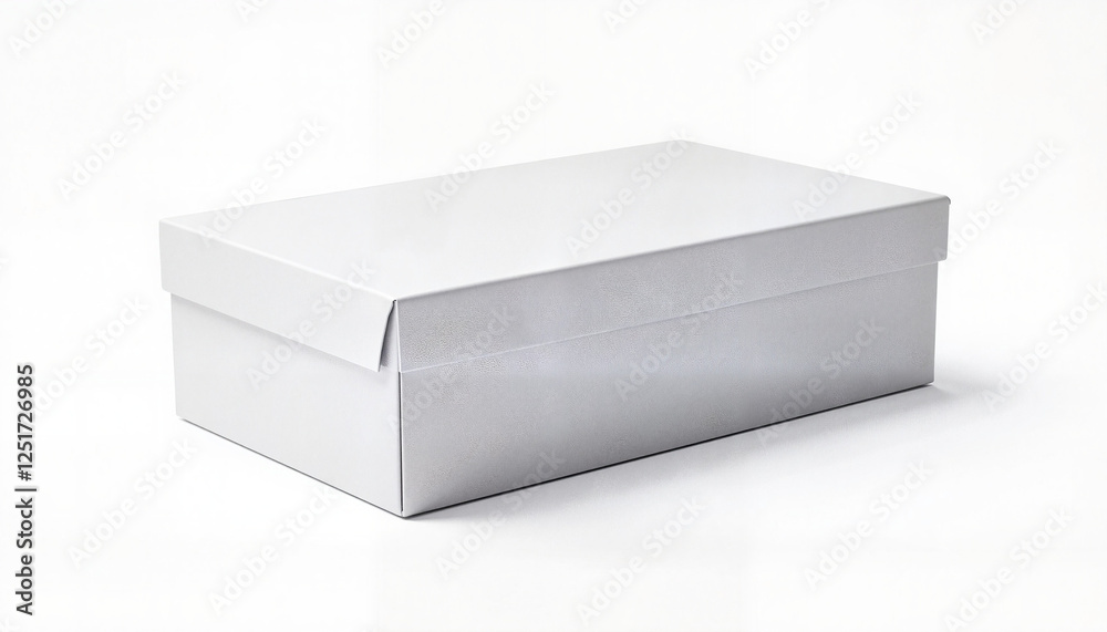 Rectangular Box Mockup on plain white background Rectangular Box Mockup on plain white background