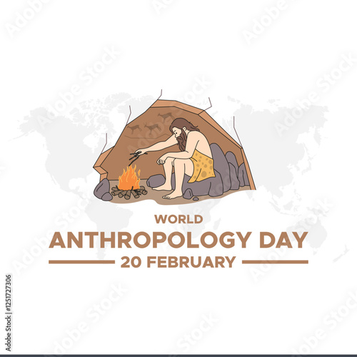 World anthropology day Background Template design for Poster or Banner