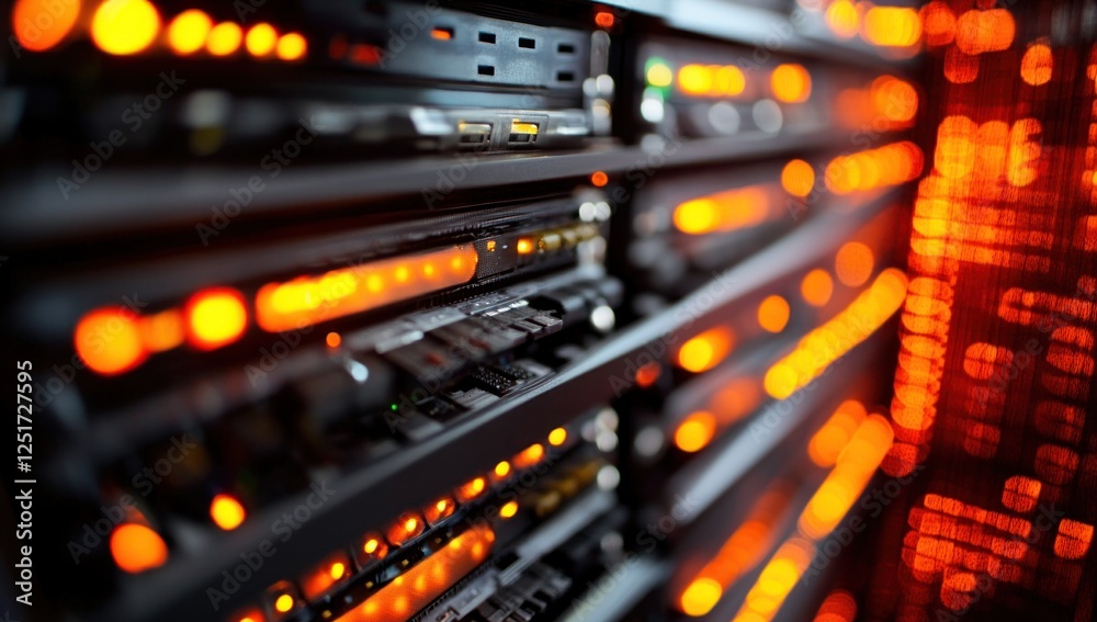 Illuminated Server Racks: A Glimpse into the Digital Core Illuminated Server Racks: A Glimpse into the Digital Core