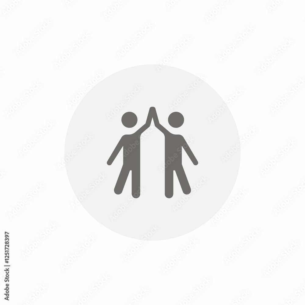 friends highfive icon sign vector friends highfive icon sign vector