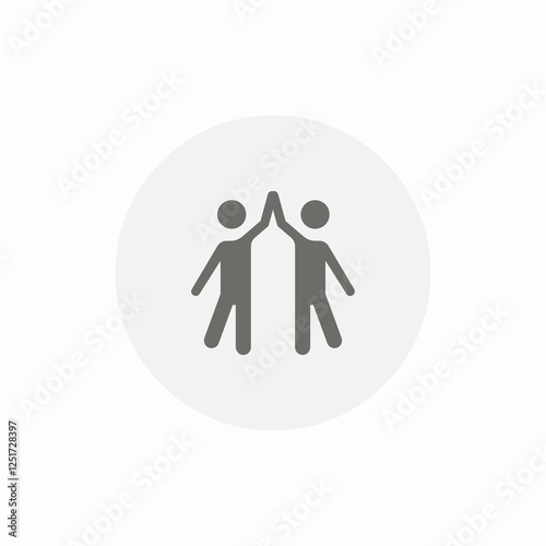 friends highfive icon sign vector