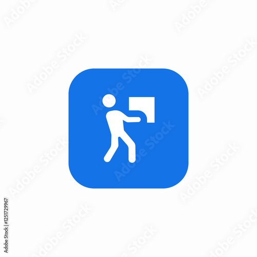 medium box holding icon sign vector
