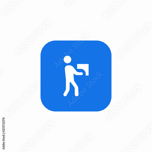 small box holding icon sign vector
