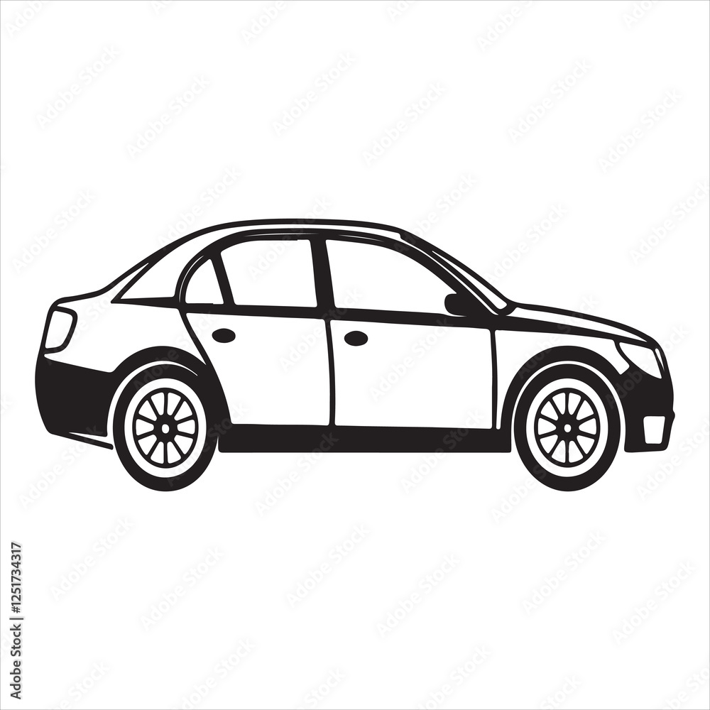 Automobile Icon for Travel, Transport, and Navigation Automobile Icon for Travel, Transport, and Navigation