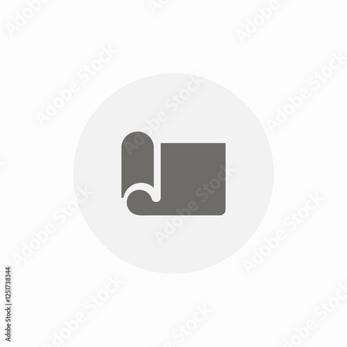 carpet mat roll icon sign vector