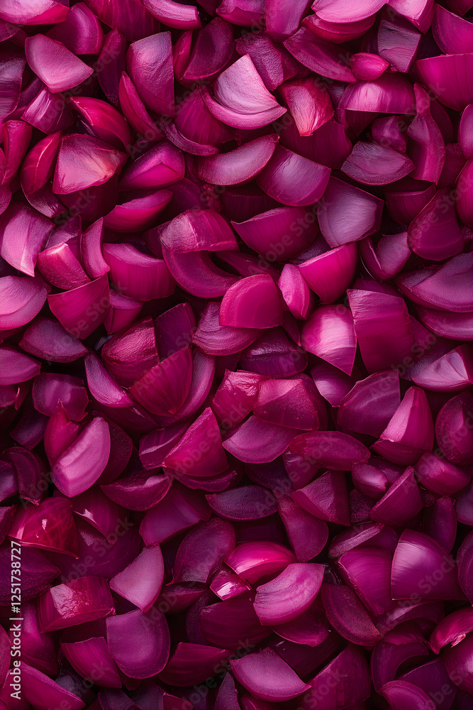 Fototapeta premium Sliced purple onion, purple onion cross-section texture