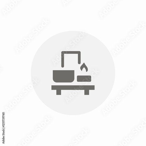 item burn shelf icon sign vector