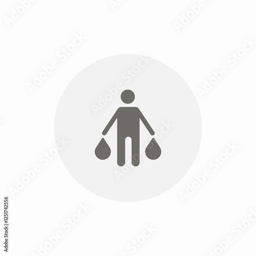 water drops hold icon sign vector