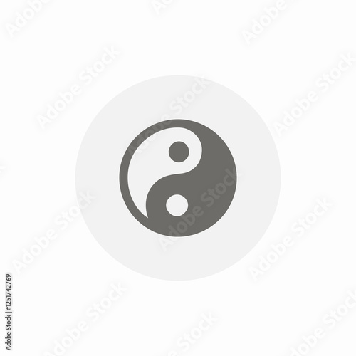 yin yang balance icon sign vector