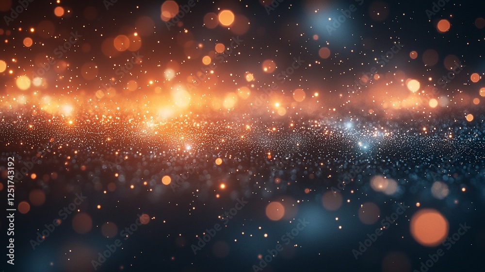 Fototapeta premium Abstract glowing particles background