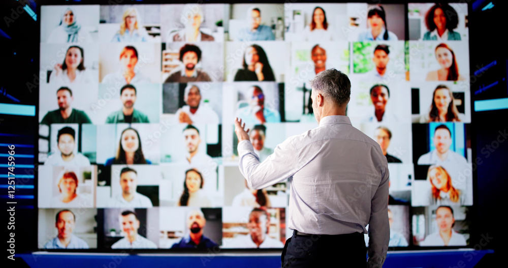 Obraz premium Online Live Conference Event