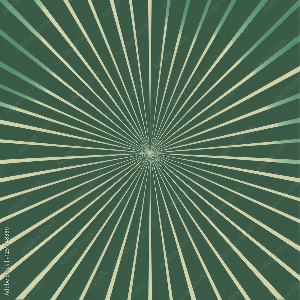 Fototapeta premium Radiant Green Sunburst Background Design