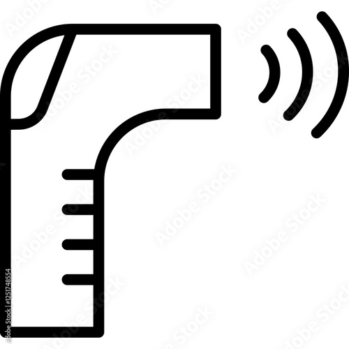 Infrared Thermometer Line Icon