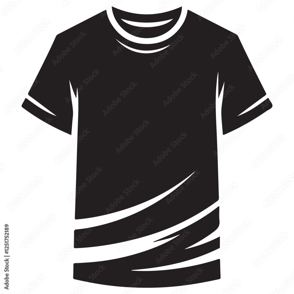 Stylish Black T-Shirt Vector with Modern Design for Fashion Brands Stylish Black T-Shirt Vector with Modern Design for Fashion Brands